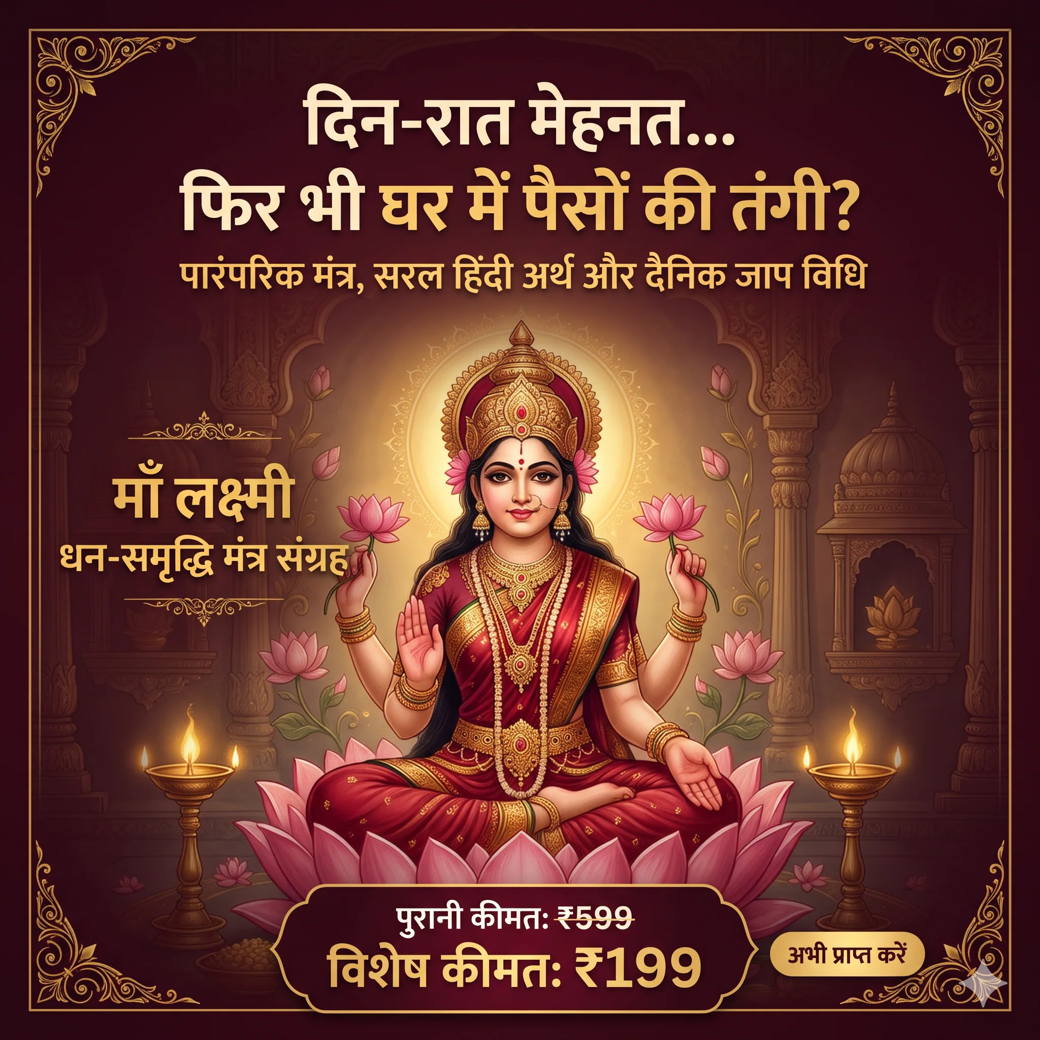 माँ लक्ष्मी धन-समृद्धि मंत्र संग्रह